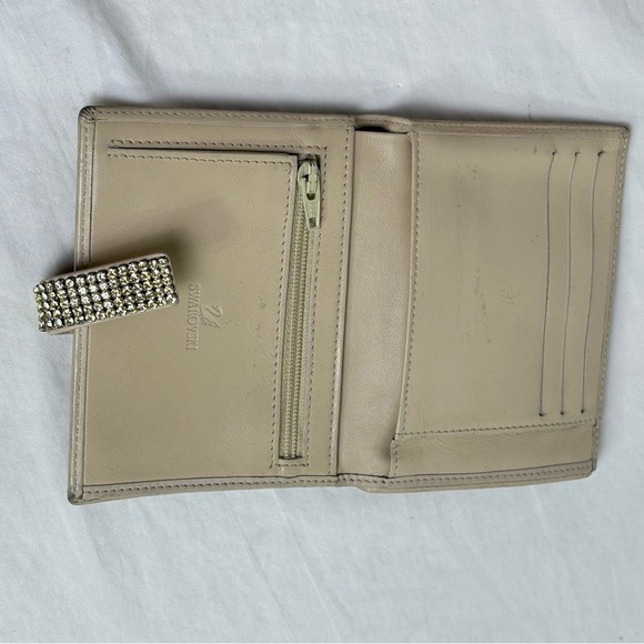 SWAROVSKI Rhinestone Leather Wallet *minor flaws* - Picture 5 of 10
